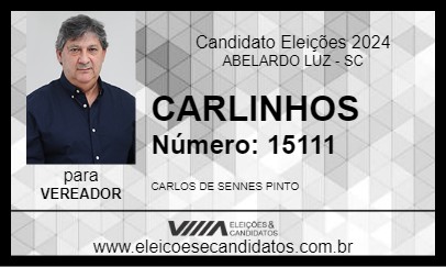 Candidato CARLINHOS 2024 - ABELARDO LUZ - Eleições