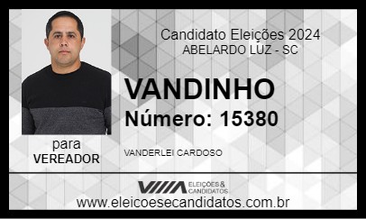 Candidato VANDINHO 2024 - ABELARDO LUZ - Eleições