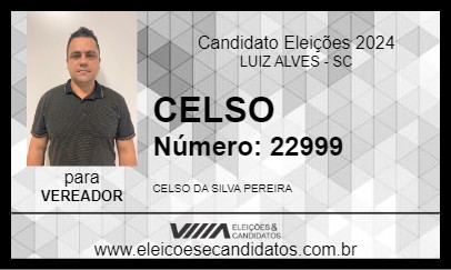 Candidato CELSO 2024 - LUIZ ALVES - Eleições