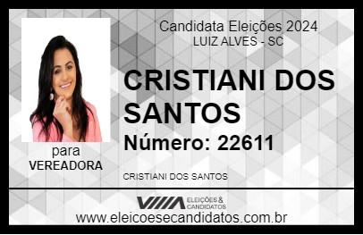 Candidato CRIS DO LAR DO IDOSO 2024 - LUIZ ALVES - Eleições