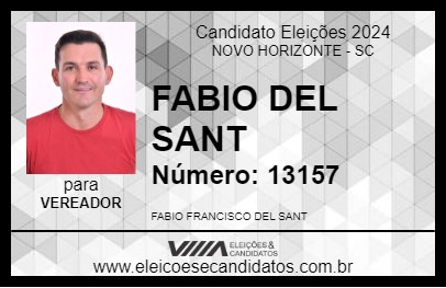 Candidato FABIO DEL SANT 2024 - NOVO HORIZONTE - Eleições