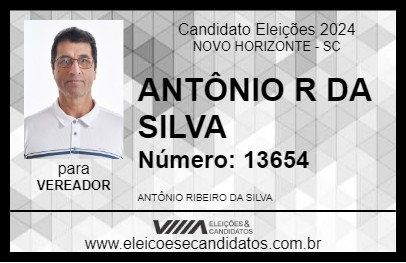 Candidato ANTÔNIO R DA SILVA 2024 - NOVO HORIZONTE - Eleições