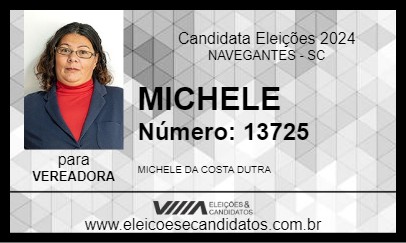 Candidato MICHELE 2024 - NAVEGANTES - Eleições