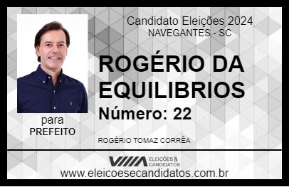 Candidato ROGÉRIO DA EQUILIBRIOS 2024 - NAVEGANTES - Eleições