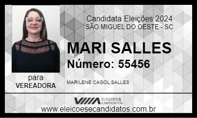 Candidato MARI SALLES 2024 - SÃO MIGUEL DO OESTE - Eleições