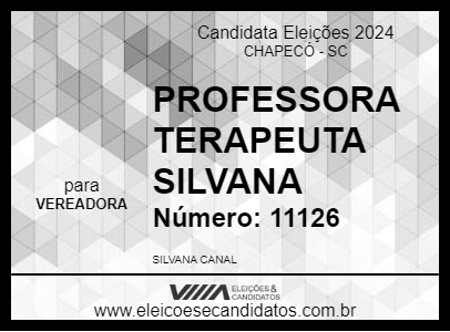 Candidato PROFESSORA TERAPEUTA SILVANA 2024 - CHAPECÓ - Eleições