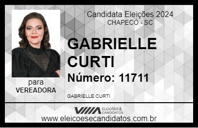 Candidato GABRIELLE CURTI 2024 - CHAPECÓ - Eleições