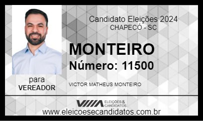 Candidato MONTEIRO 2024 - CHAPECÓ - Eleições