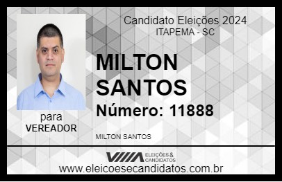 Candidato MILTON SANTOS 2024 - ITAPEMA - Eleições