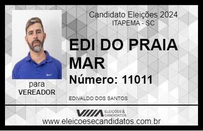 Candidato EDI DO PRAIA MAR 2024 - ITAPEMA - Eleições