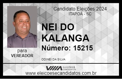 Candidato NEI DO KALANGA 2024 - ITAPOÁ - Eleições