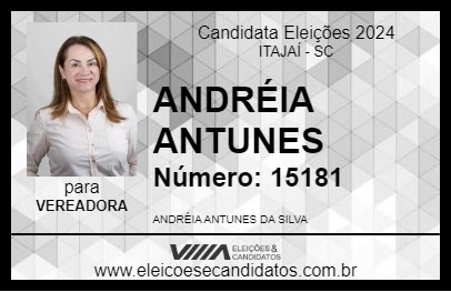 Candidato ANDRÉIA ANTUNES 2024 - ITAJAÍ - Eleições