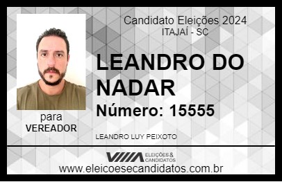 Candidato LEANDRO DO NADAR 2024 - ITAJAÍ - Eleições