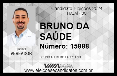 Candidato BRUNO DA SAÚDE  2024 - ITAJAÍ - Eleições