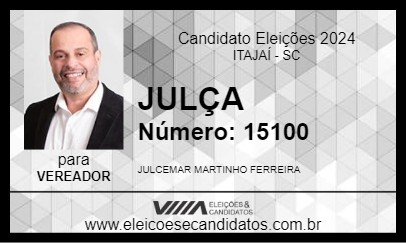 Candidato JULÇA 2024 - ITAJAÍ - Eleições