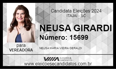 Candidato NEUSA GIRARDI 2024 - ITAJAÍ - Eleições