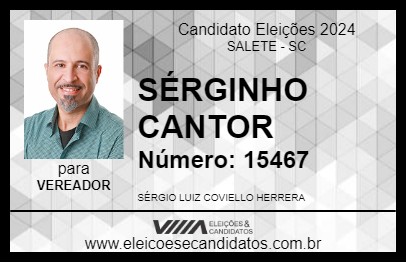 Candidato SÉRGINHO CANTOR 2024 - SALETE - Eleições