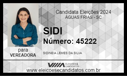 Candidato SIDI 2024 - ÁGUAS FRIAS - Eleições