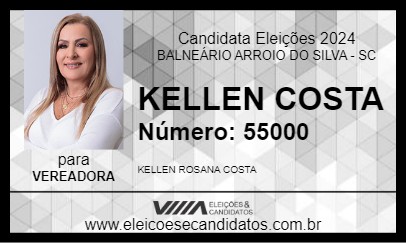 Candidato KELLEN COSTA 2024 - BALNEÁRIO ARROIO DO SILVA - Eleições