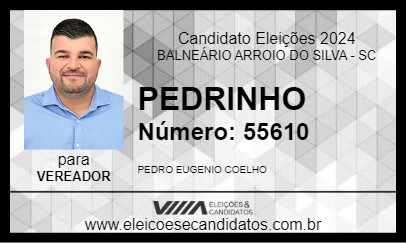 Candidato PEDRINHO 2024 - BALNEÁRIO ARROIO DO SILVA - Eleições