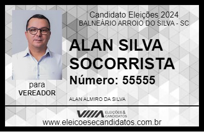 Candidato ALAN SILVA SOCORRISTA 2024 - BALNEÁRIO ARROIO DO SILVA - Eleições