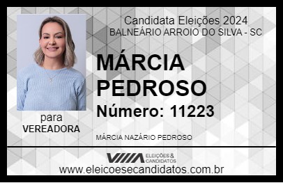 Candidato MÁRCIA PEDROSO 2024 - BALNEÁRIO ARROIO DO SILVA - Eleições