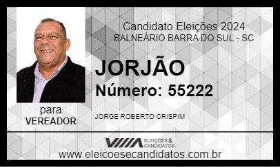 Candidato JORJÃO 2024 - BALNEÁRIO BARRA DO SUL - Eleições