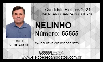 Candidato NELINHO 2024 - BALNEÁRIO BARRA DO SUL - Eleições