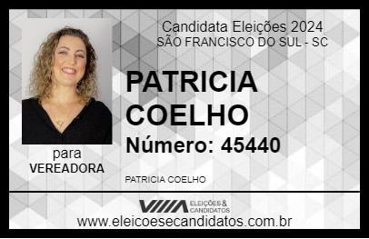 Candidato PATRICIA COELHO 2024 - SÃO FRANCISCO DO SUL - Eleições