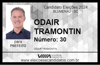 Candidato ODAIR TRAMONTIN 2024 - BLUMENAU - Eleições