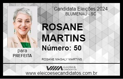 Candidato ROSANE 2024 - BLUMENAU - Eleições