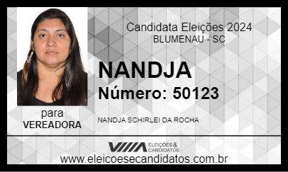 Candidato NANDJA 2024 - BLUMENAU - Eleições