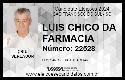 Candidato LUIZ CHICO DA FARMÁCIA 2024 - SÃO FRANCISCO DO SUL - Eleições