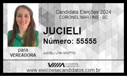 Candidato JUCIELI 2024 - CORONEL MARTINS - Eleições