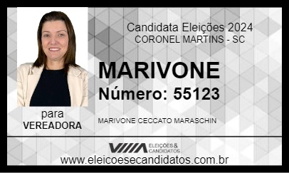 Candidato MARIVONE 2024 - CORONEL MARTINS - Eleições