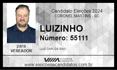 Candidato LUIZINHO 2024 - CORONEL MARTINS - Eleições