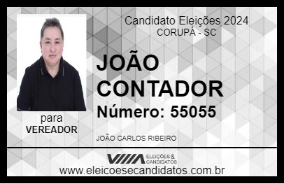 Candidato JOÃO CONTADOR 2024 - CORUPÁ - Eleições