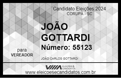 Candidato JOÃO GOTTARDI 2024 - CORUPÁ - Eleições