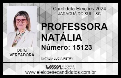 Candidato PROFESSORA NATÁLIA 2024 - JARAGUÁ DO SUL - Eleições