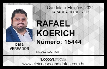 Candidato RAFAEL KOERICH 2024 - JARAGUÁ DO SUL - Eleições