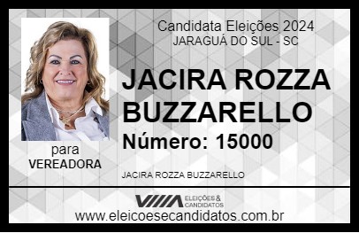 Candidato JACIRA ROZZA BUZZARELLO 2024 - JARAGUÁ DO SUL - Eleições