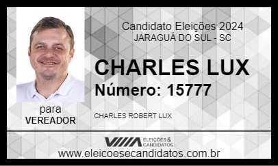 Candidato CHARLES LUX 2024 - JARAGUÁ DO SUL - Eleições