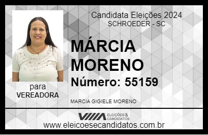 Candidato MÁRCIA MORENO 2024 - SCHROEDER - Eleições