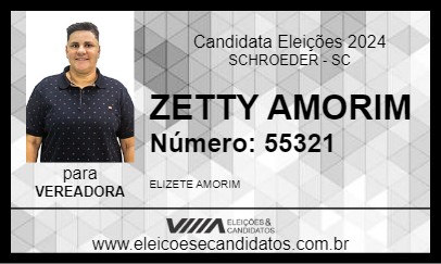 Candidato ZETTY AMORIM 2024 - SCHROEDER - Eleições