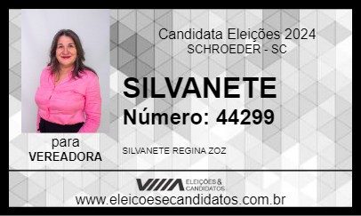 Candidato SILVANETE 2024 - SCHROEDER - Eleições