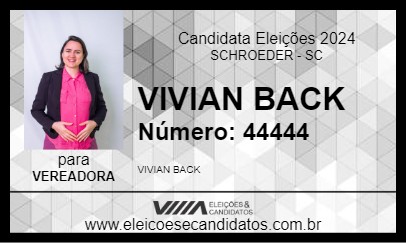 Candidato VIVIAN BACK 2024 - SCHROEDER - Eleições