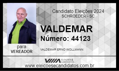 Candidato VALDEMAR 2024 - SCHROEDER - Eleições