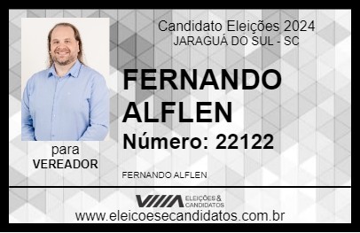 Candidato PROFESSOR FERNANDO ALFLEN 2024 - JARAGUÁ DO SUL - Eleições