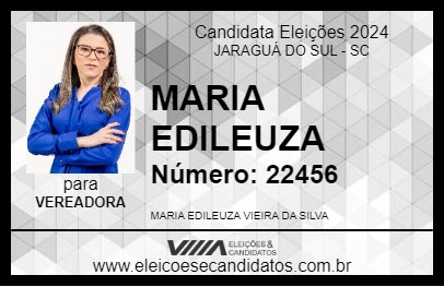 Candidato MARIA EDILEUZA 2024 - JARAGUÁ DO SUL - Eleições