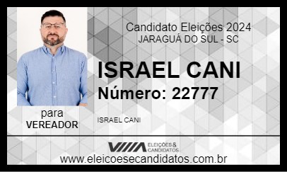 Candidato ISRAEL CANI 2024 - JARAGUÁ DO SUL - Eleições